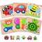Wooden Puzzles for Toddlers Montessori Toy Set of 6 Educational Puzzles for Ages 1–3